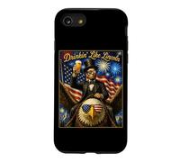 Beer Drinkin Like Lincoln on Eagle USA Flag America July 4th Case for iPhone SE (2020) / 7/8