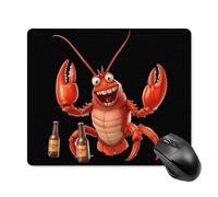Beer Drinking Lobster Craft Beer Mouse Pad Square Mouse Mat Cute Mousepad