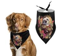 Beer Drinking Sloth Dog Bandanas Triangle Scarfs Printing Bib Scarf Adjustable Accessories for Small Dogs And Cats
