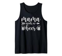 Beer Drinking Women Mama Needs A Beer Mothers Day Tank Top