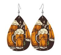 beer earring woman earings leather eardrop eardrop dangle earrings double sided lightweight earings accessories jewelry birthday gift