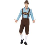 Mens Beer Fest Costume Lederhosen German Festival Oktoberfest Adult Fancy Dress