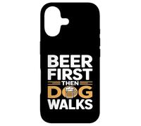 Beer First Then Dog Walks Funny Beer Dog Case for iPhone 17