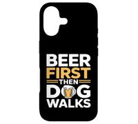 Beer First Then Dog Walks Funny Beer Dog Case for iPhone 17