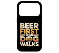 Beer First Then Dog Walks Funny Beer Dog Case for iPhone 17 Pro