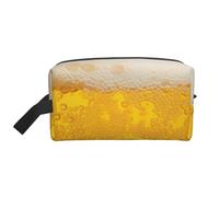 Beer Foam Print Toiletry Bag for Men Travel Toiletry Bag, Spacious Capacity Cosmetic Bag for Women