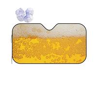 Beer Foam Printed Car Windshield Sunshade Sun Visor Uv Ray Reflector Foldable Window Sun Shade Keep Interior Cool for Auto Most Cars