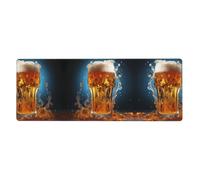 Beer Foam Printed Gaming Keyboard pad Rubber Desktop Mouse pad Suitable for Office use 12 x 31.5 inches