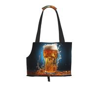 Beer foam Printed pet shoulder bag for going out - small dog and cat dual-purpose shoulder bag