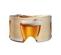 Beer Foam Printed Sleeping Blindfold, Padded Ear Warmer Mask, Adjustable Head Wrap, for Deep Relaxation