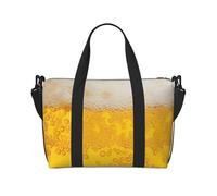 Beer Foam Printed Travel Duffel Bag Foldable Gym Duffel Bag Suitable for Travel Work Gym etc
