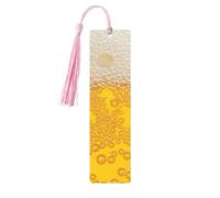 Beer Foam Wooden Bookmark Book Lovers Tassels Crafts Accessories Reading Book Club Party
