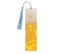 Beer Foam Wooden Bookmark Book Lovers Tassels Crafts Accessories Reading Book Club Party