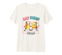 Beer Friend Forever Funny Drinking Buddies Cartoon Mugs Premium T-Shirt
