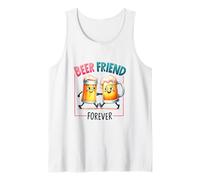 Beer Friend Forever Funny Drinking Buddies Cartoon Mugs Tank Top
