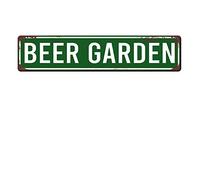 Beer Garden Sign Metal Tin Sign 4x16 Inch