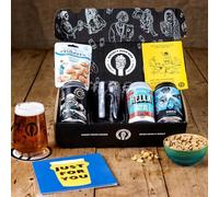 Beer Gift Hamper - 3x330ml Craft Beer Cans Including IPA and other Pale Ales, Bespoke Branded Glass and Delicious Mr.Filberts Snack, Craft Pale Ale Hamper