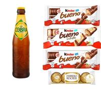 Beer Gifts 330ml|Kinder Chocolate Gifts |Ale Gifts | Christmas Gifts | Birthday Gifts | Luxury Gifts| Lager Gifts (Cobra Zero Alcohol Free Beer)