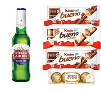 Beer Gifts 330ml|Kinder Chocolate Gifts |Ale Gifts | Christmas Gifts | Birthday Gifts | Luxury Gifts| Lager Gifts (Stella Artois Alcohol Free)