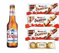 Beer Gifts 330ml|Kinder Chocolate Gifts |Ale Gifts | Christmas Gifts | Birthday Gifts | Luxury Gifts| Lager Gifts (Coors Lager)