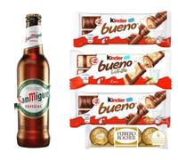 Beer Gifts 330ml|Kinder Chocolate Gifts |Ale Gifts | Christmas Gifts | Birthday Gifts | Luxury Gifts| Lager Gifts (San Miguel Premium Lager)