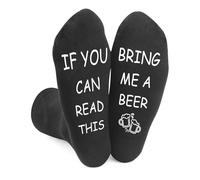 Beer Gifts for Men,Birthday Novelty Funny Small Retirement Easter Cool Cozy Unique Useful Leaving Sentimental Valentines Christmas Personalised Gifts for Men If You Can Read This Bring Me Beer Socks