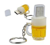 Beer Glass 16GB USB Ale Flash Pen Drive Memory Thumb Stick Data Storage Yellow And White