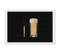 Beer Glass and Cigarette Smoke Diamond Art Painting Home Decoration | DIY Embroidery Art Paint,Wall Decoration,Square Dirll,Horizontal,for Living Room Home