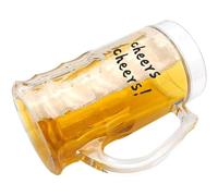 Beer Glasses for the Freezer, Joke Beer Bottle - 450 ml Double-Walled Joke Item Novelty Drinking Cup at Home Dining Table Adults Garden Cocktail