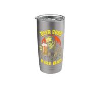 Beer Good Fire Bad Frankenstein Funny Bartender Halloween Stainless Steel Insulated Tumbler