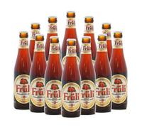 BEER HUNTER Fruli Strawberry Fruit Flavoured Red Belgian Beer 330ml Bottles - 4.1% ABV (12 Pack)