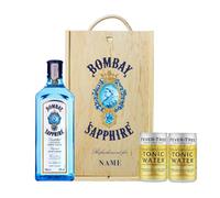 Beer Hunter Personalised Bombay Sapphire Gin Londonn Dry Gift Set with Folkington's Tonics