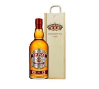 Beer Hunter Personalised Chivas Regal 12 Year Scotch Whiskey Gift Set in Wooden Box - 40% ABV (70cl)