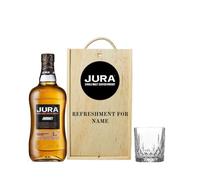 BEER HUNTER Personalised Jura Single Malt Scotch Whisky Gift Set with Glass - 40% ABV (70cl)