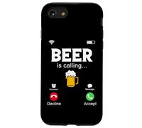 Beer Is Calling, Funny Phone Screen, Call From Beer Design Case for iPhone SE (2020) / 7 / 8