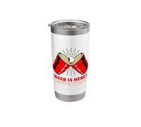 Beer is Here Let's Go Wild (Funny Party Drinking Statement) Stainless Steel Insulated Tumbler