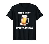 Beer is My Spirit Animal Bar Drinking Value Graphic T-Shirt