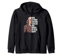 Beer Is Proof that God Loves Us Ben Franklin Quote Zip Hoodie