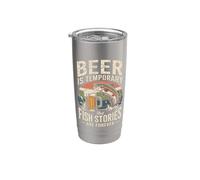Beer is Temporary But Fish Stories are Forever Stainless Steel Insulated Tumbler