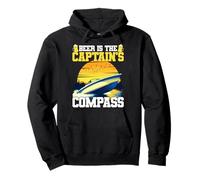 Beer Is The Motor Boat Captain's Compass Funny Motor Boating Pullover Hoodie