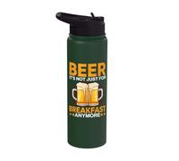 Beer It's Not Just for Breakfast Anymore Stainless Steel Insulated Water Bottle