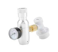Beer Keg Charger CO2 Dispenser, Regulator CO2 Charger Gas Disconnect Kegerator CO2 Charger Kit, 16g Regulated Adapter Lock Quick Disconnect for Homebrewing Beer Kegerator Soda (0-60PSI) (0-150PSI)