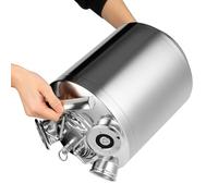 Beer Keg Cleaning Machine Stainless Bucket Barrel 10L Capacity With A Type And S Type Spears For Draft Beer Line Rinsing For Bar And Home Use