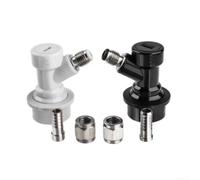 Beer Line Connector Set with Hose Clamps for Kegerator Setup(White) | Includes gas and liquid disconnects, swivel nuts, hose clamps, prevents backflow to regulator