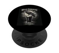 Beer Lover Hello Darkness Raven Crow Pour Evermore Drinking PopSockets Adhesive PopGrip