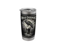 Beer Lover Hello Darkness Raven Crow Pour Evermore Drinking Stainless Steel Insulated Tumbler