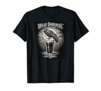 Beer Lover Hello Darkness Raven Crow Pour Evermore Drinking T-Shirt