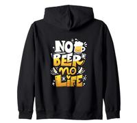 BEER LOVER! I Love Beer Too Much "No Beer No Life." Zip Hoodie