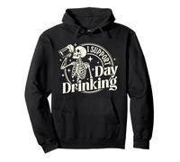 Beer Lover Party Drinker Skeleton I Support Day Drinking Pullover Hoodie