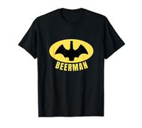 Beer Man Super Bat Beer Dad Funny Joke T-Shirt